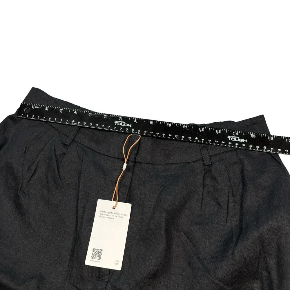 Quince Black 100% European Linen Relaxed Women's Sz 14